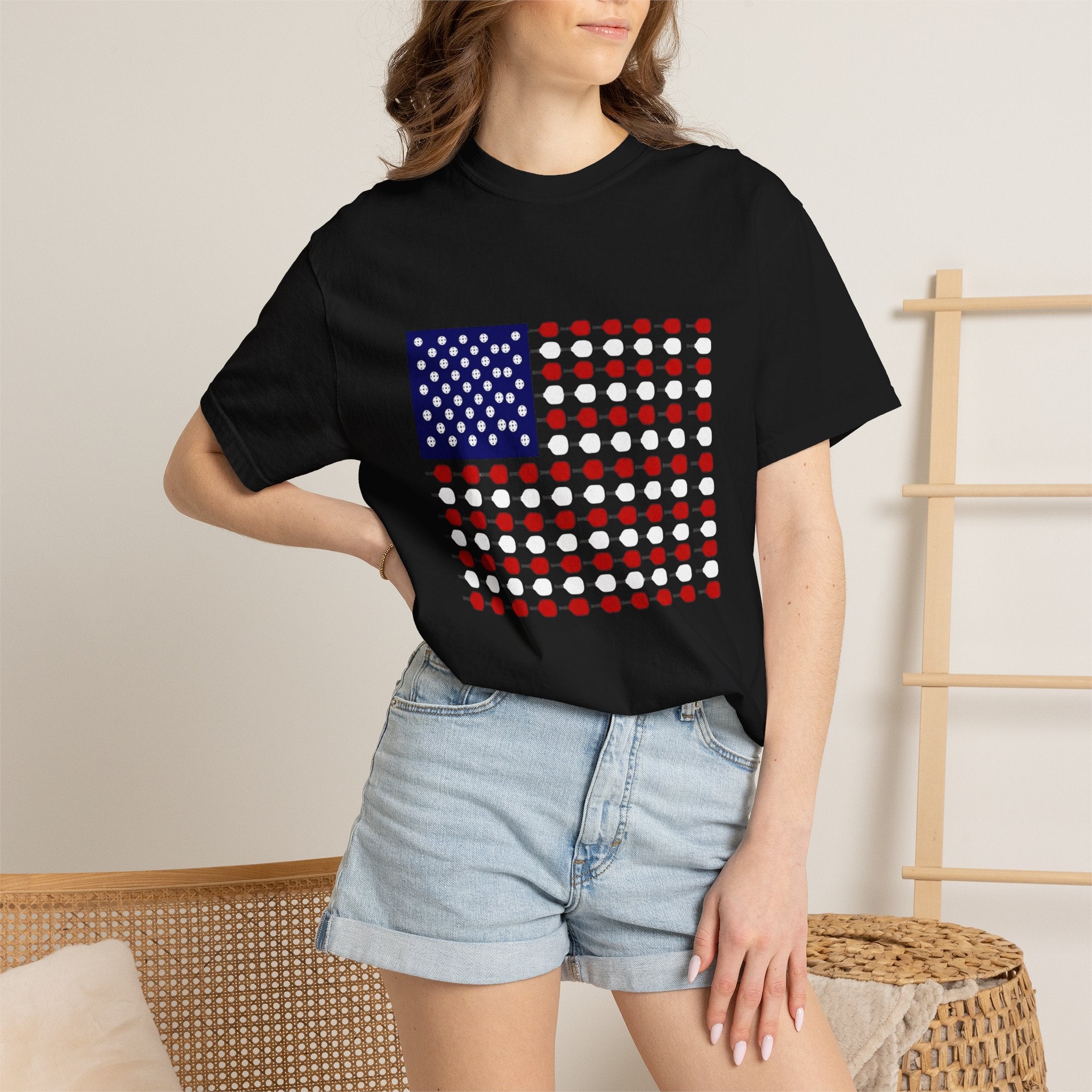 Patriotic Pickleball Flag T-Shirt