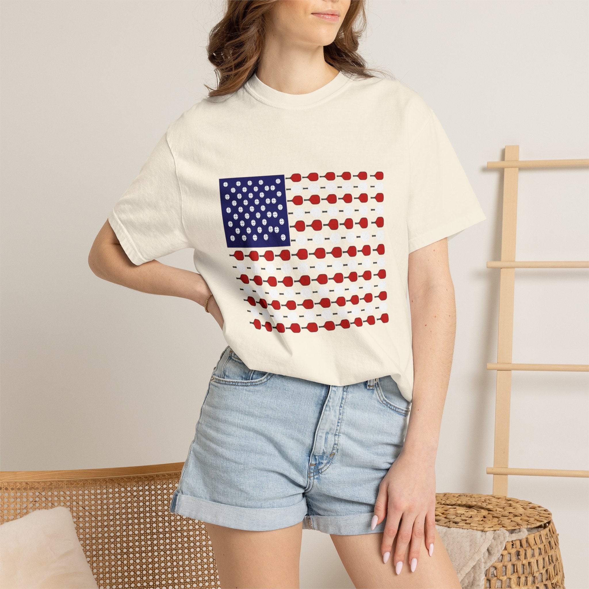 Patriotic Pickleball Flag T-Shirt