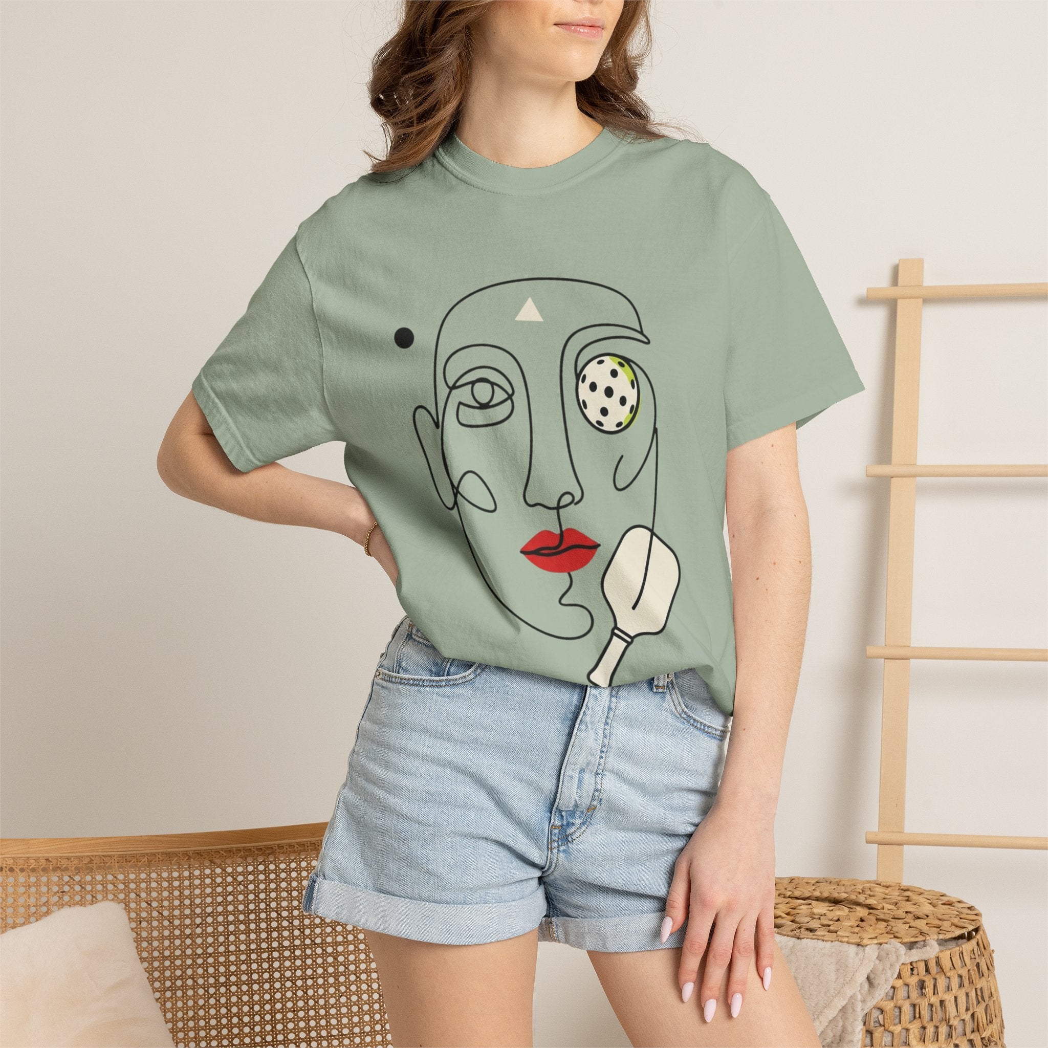 Abstract Pickleball Portrait T-Shirt