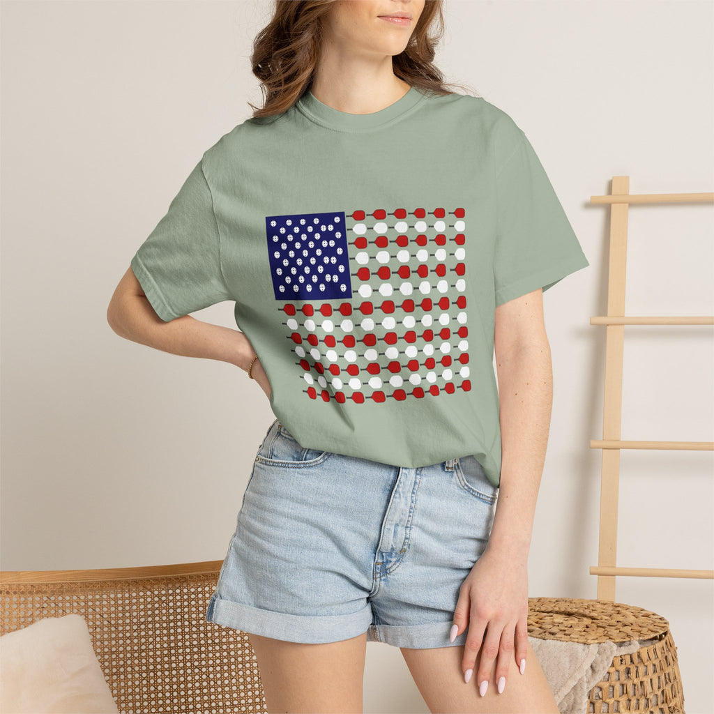 Patriotic Pickleball Flag T-Shirt