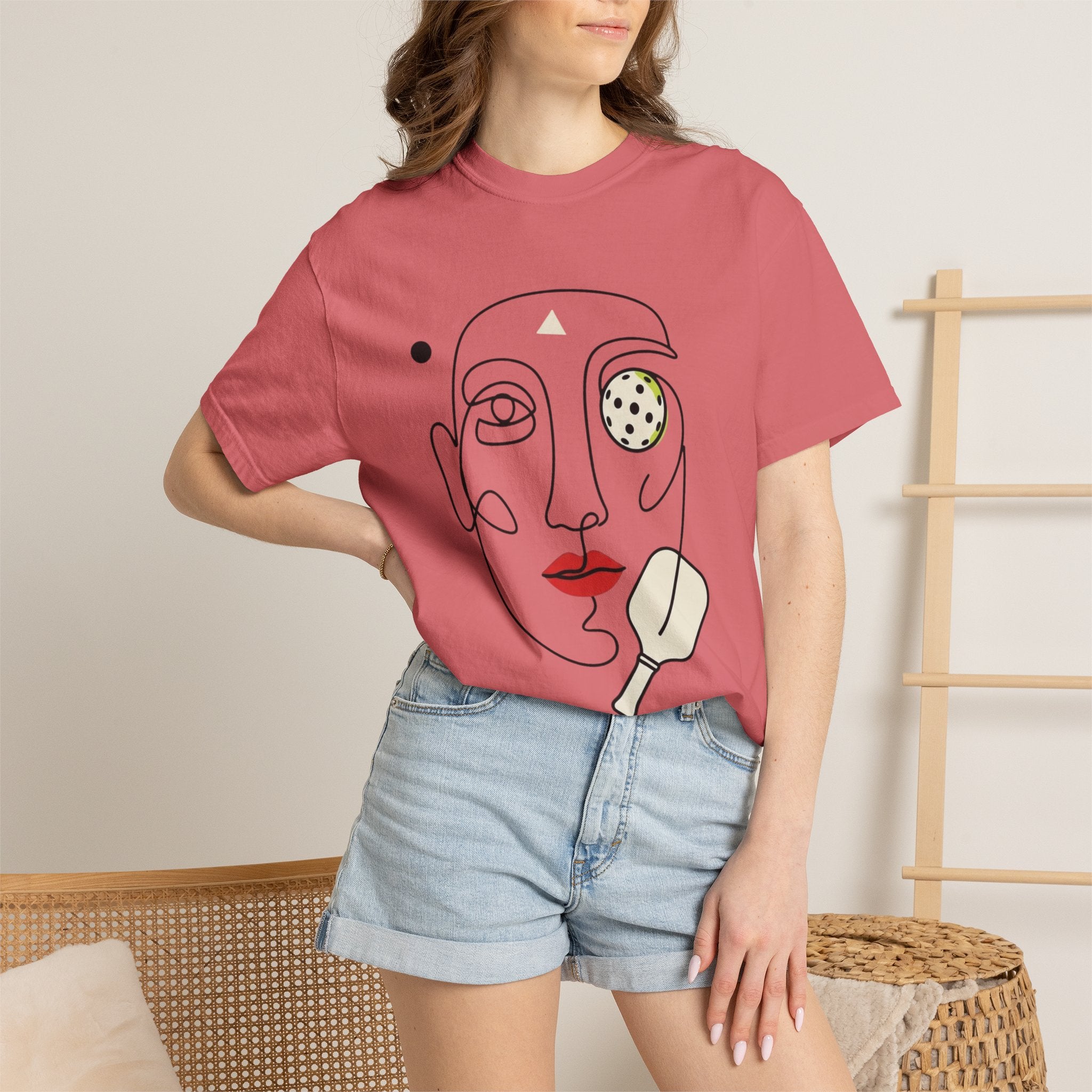 Abstract Pickleball Portrait T-Shirt