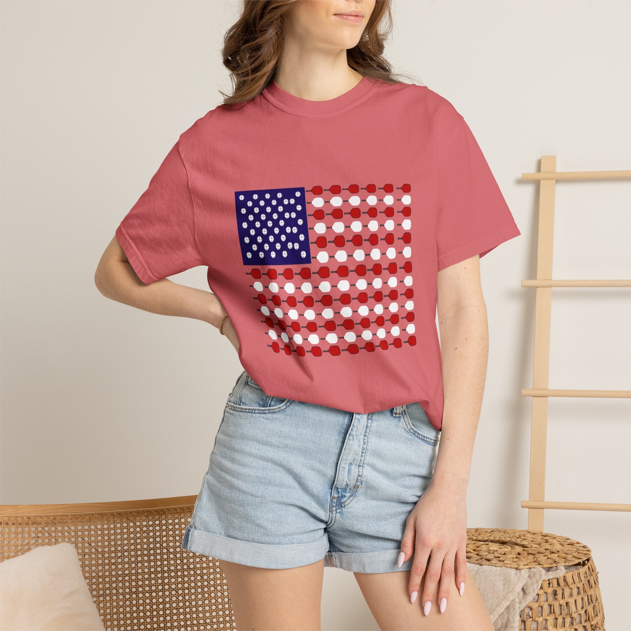 Patriotic Pickleball Flag T-Shirt