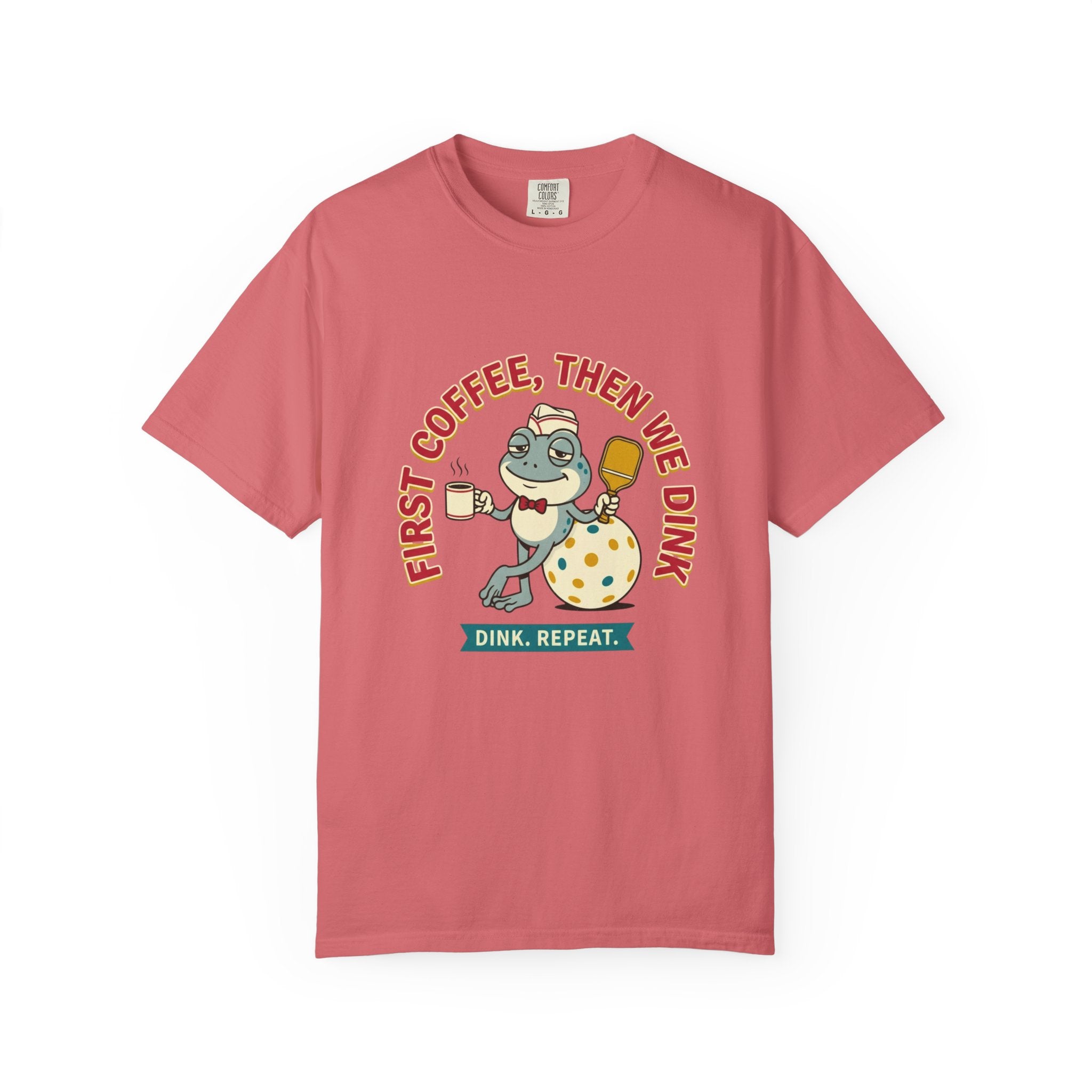 First Coffee Pickleball Frog T-Shirt
