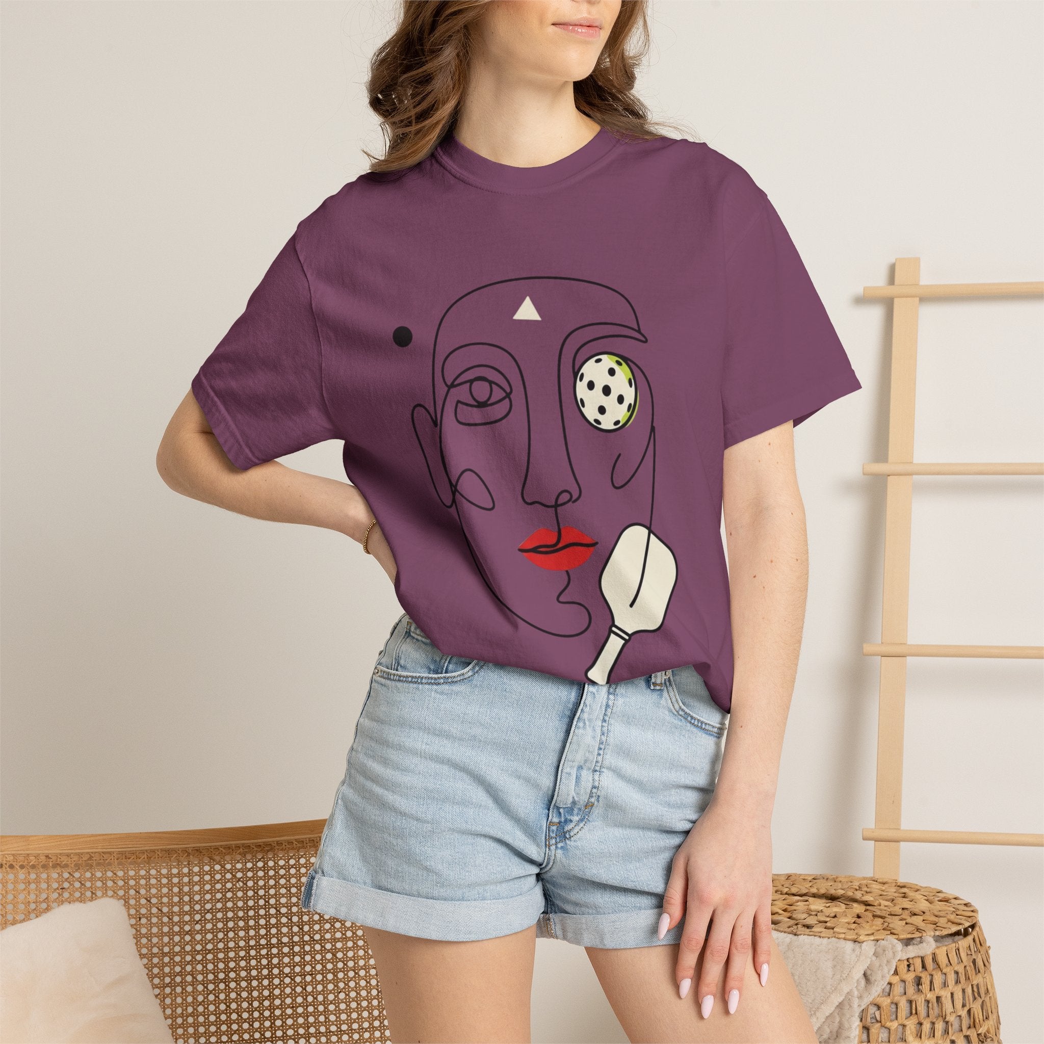 Abstract Pickleball Portrait T-Shirt