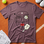 Abstract Pickleball Portrait T-Shirt - Berry [20260819222946]