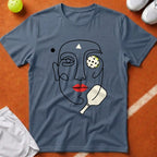 Abstract Pickleball Portrait T-Shirt - Blue Jean [20260819222946]