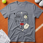 Abstract Pickleball Portrait T-Shirt - Grey [20260819222946]