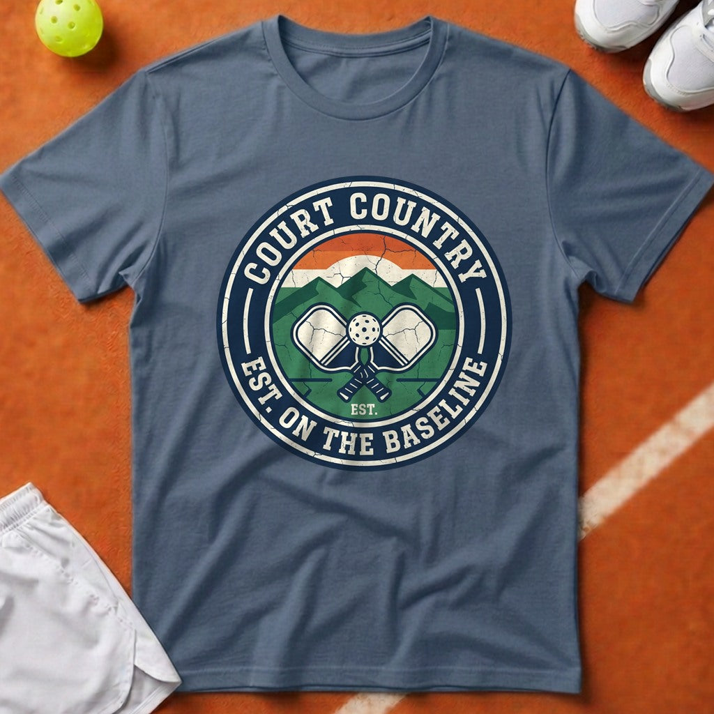 Court Country Pickleball T-Shirt - Blue Jean [20260819223121]