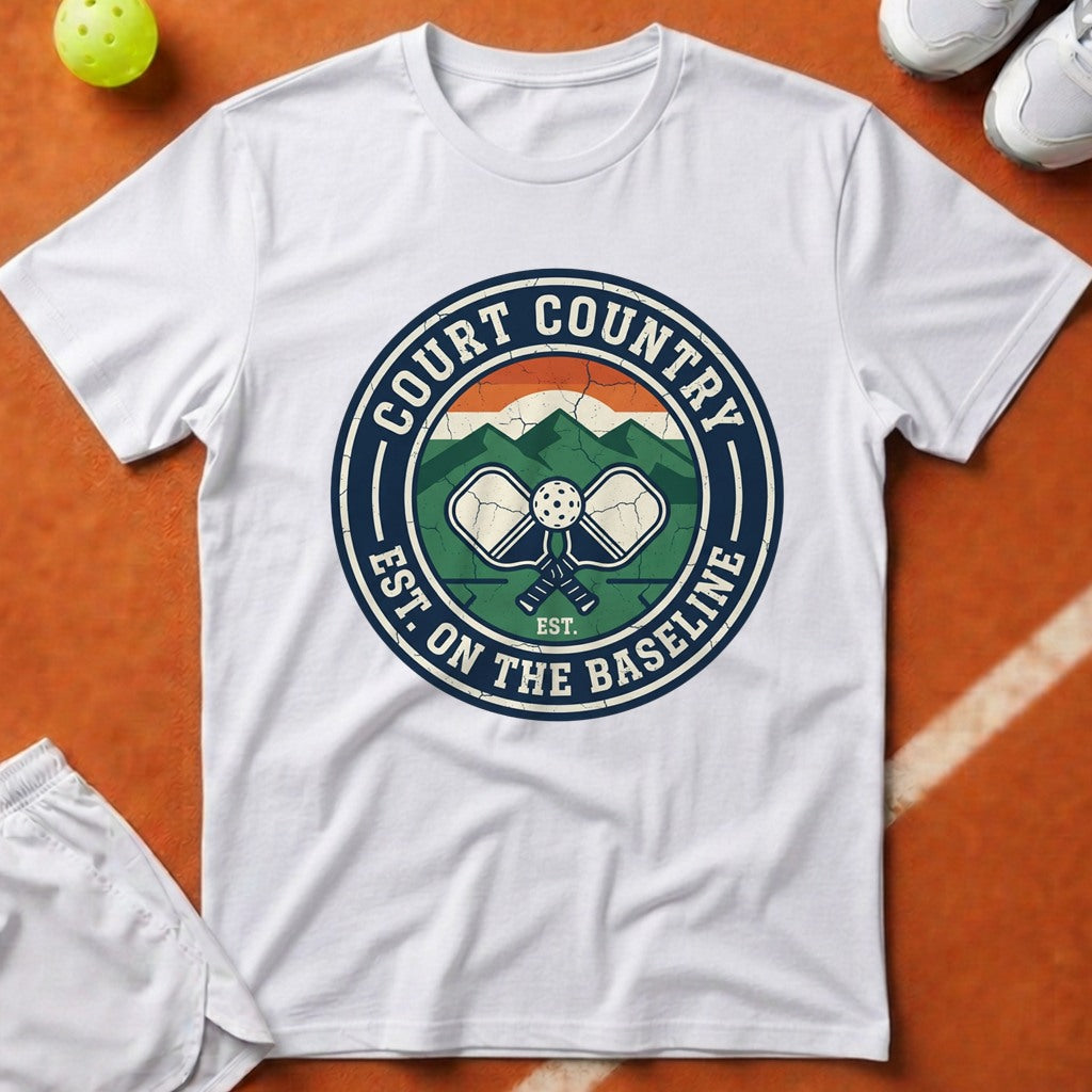 Court Country Pickleball T-Shirt - White [20260819223121]