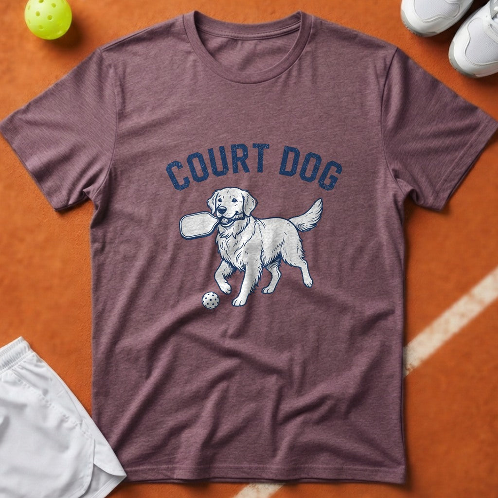 Court Dog Pickleball T-Shirt - Berry [20260819223136]