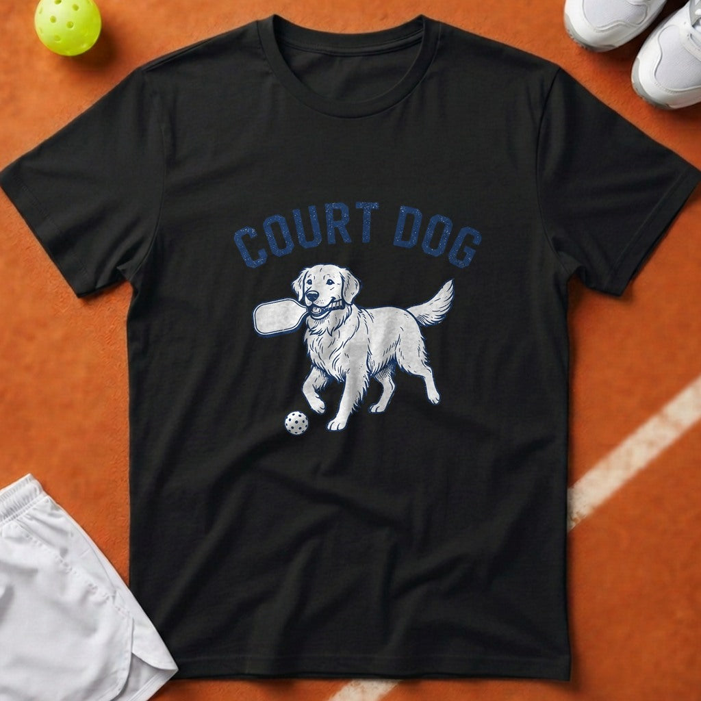 Court Dog Pickleball T-Shirt - Black [20260819223136]