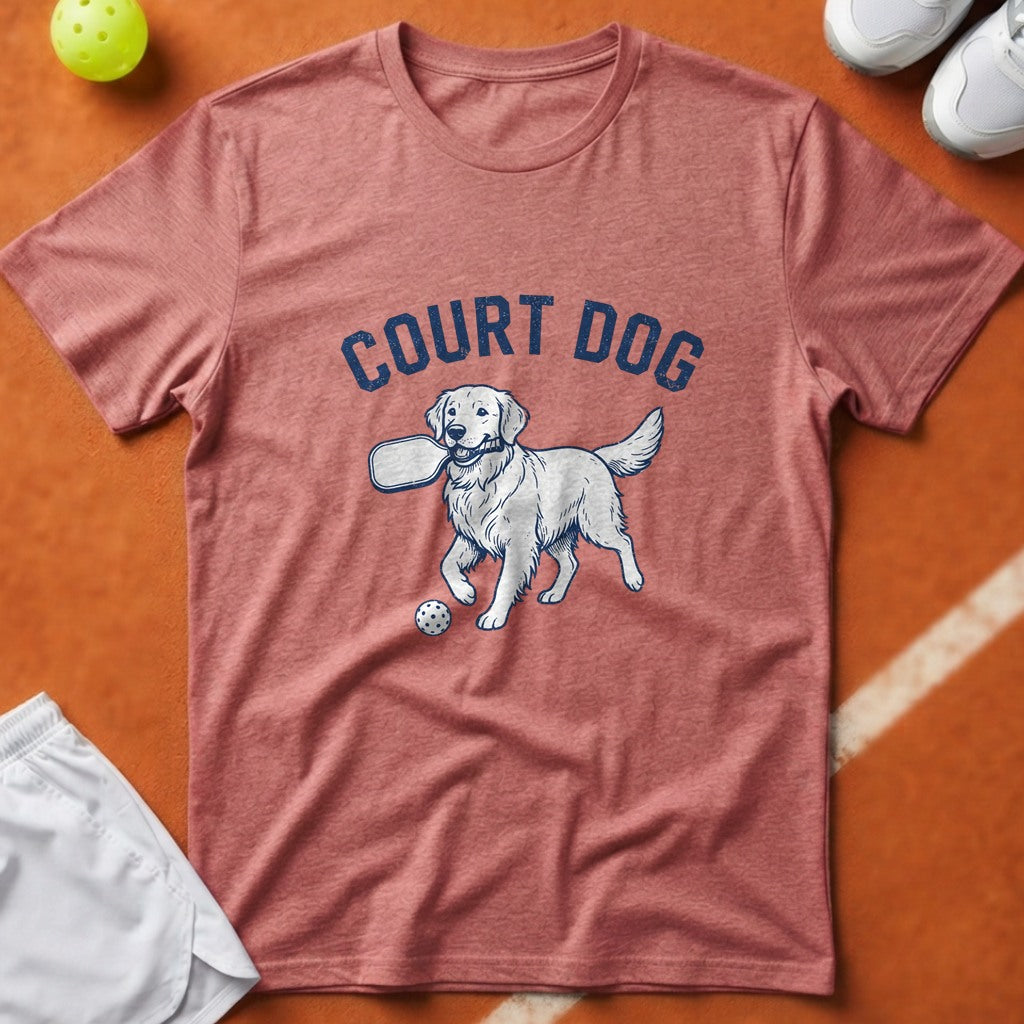 Court Dog Pickleball T-Shirt - Watermelon [20260819223136]