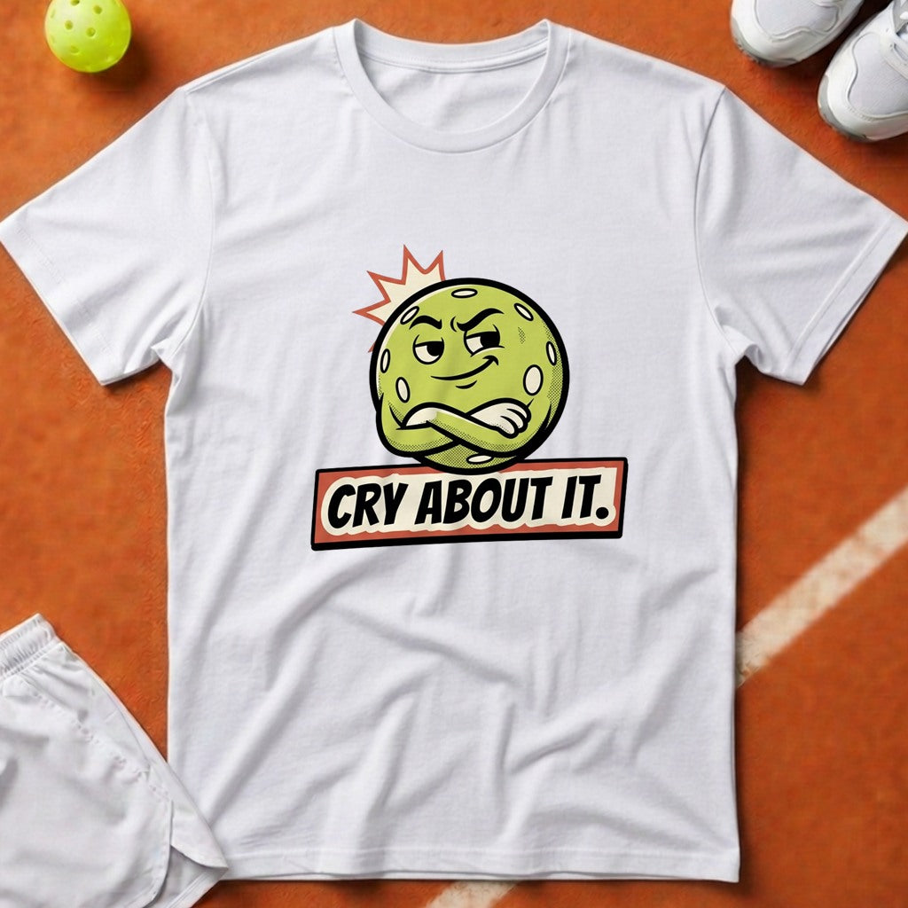 Cry About It Pickleball T-Shirt - White [20260819223154]