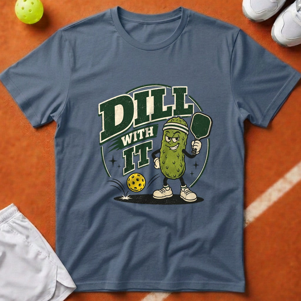 Dill With It Pickleball T-Shirt - Blue Jean [20260819231643]