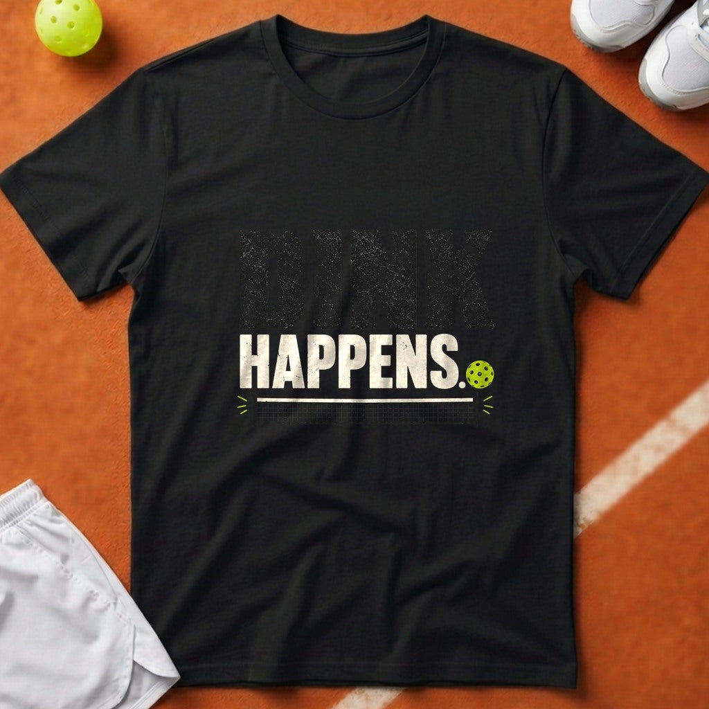 Dink Happens Pickleball T-Shirt - Black [20260819231720]