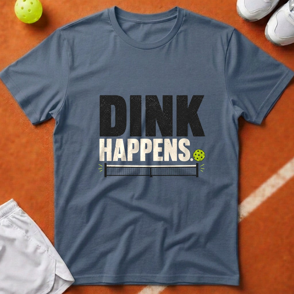 Dink Happens Pickleball T-Shirt - Blue Jean [20260819231720]