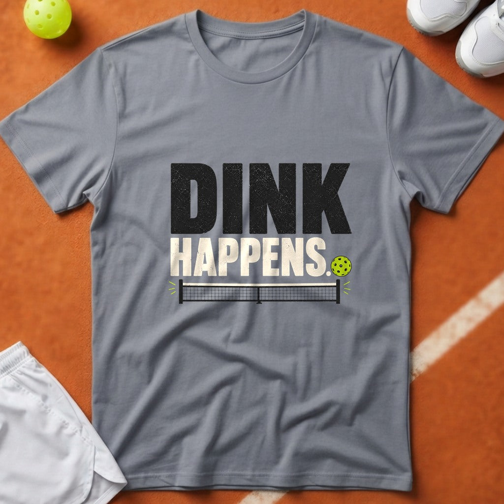 Dink Happens Pickleball T-Shirt - Grey [20260819231720]