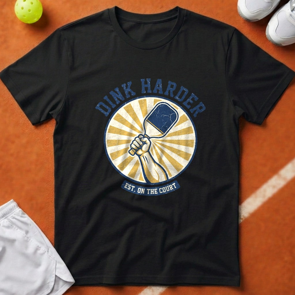Dink Harder Pickleball T-Shirt - Black [20260819223223]