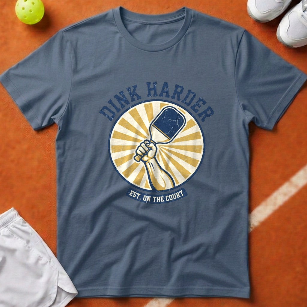 Dink Harder Pickleball T-Shirt - Blue Jean [20260819223223]