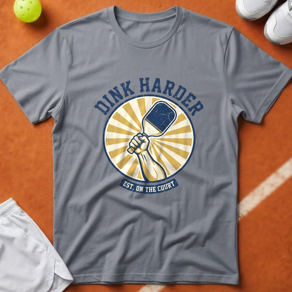 Dink Harder Pickleball T-Shirt - Grey [20260819223223]