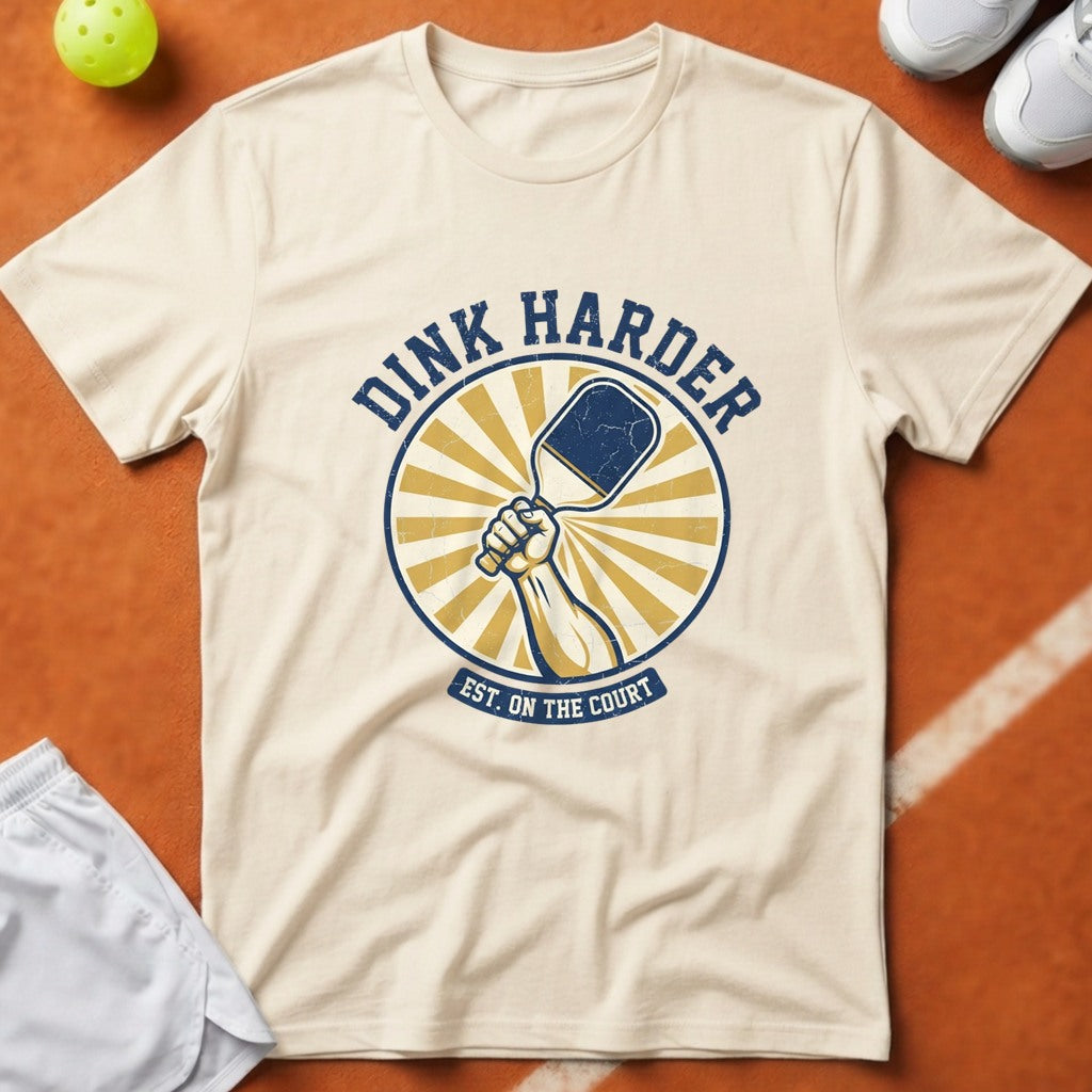Dink Harder Pickleball T-Shirt - Ivory [20260819223223]