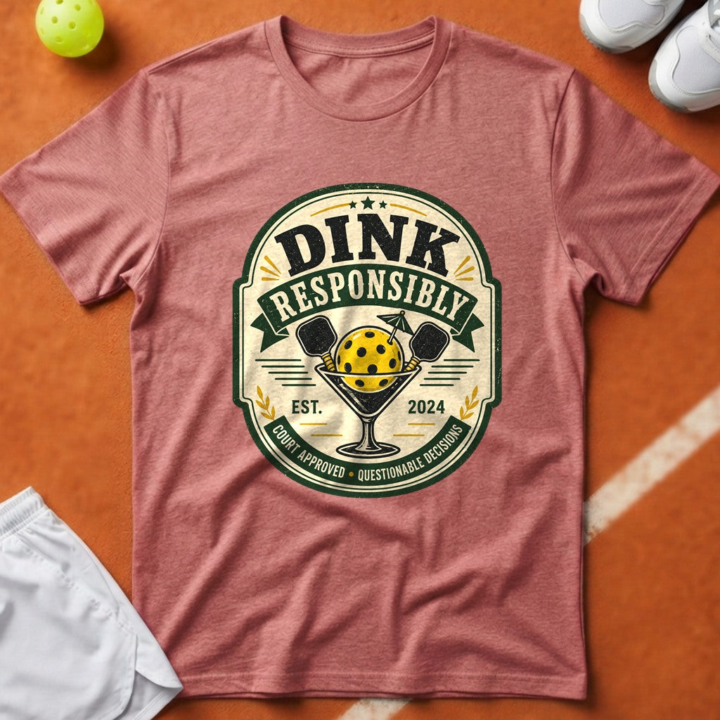 Dink Responsibly Pickleball T-Shirt - Watermelon [20260819223257]
