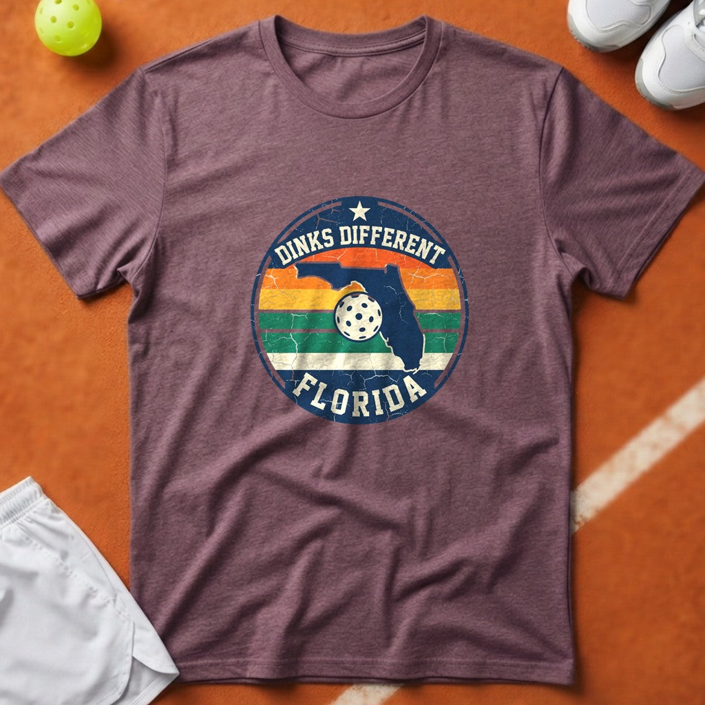 Florida Dinks Different Pickleball T-Shirt - Berry [20260819223540]