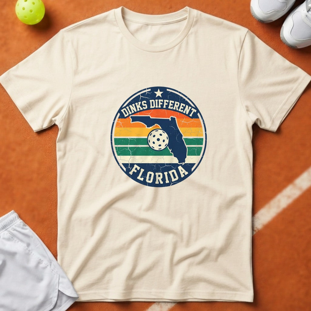 Florida Dinks Different Pickleball T-Shirt - Ivory [20260819223540]