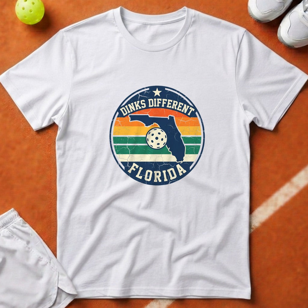 Florida Dinks Different Pickleball T-Shirt - White [20260819223540]