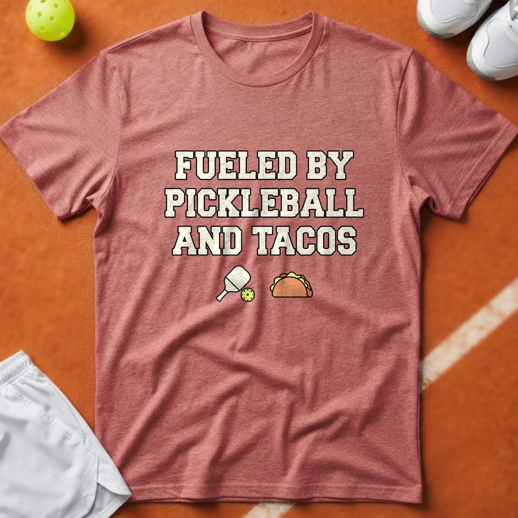 Fueled By Pickleball Tacos T-Shirt - Watermelon [20260819223558]