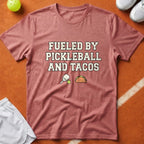 Fueled By Pickleball Tacos T-Shirt - Watermelon [20260819223558]