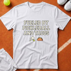 Fueled By Pickleball Tacos T-Shirt - White [20260819223558]