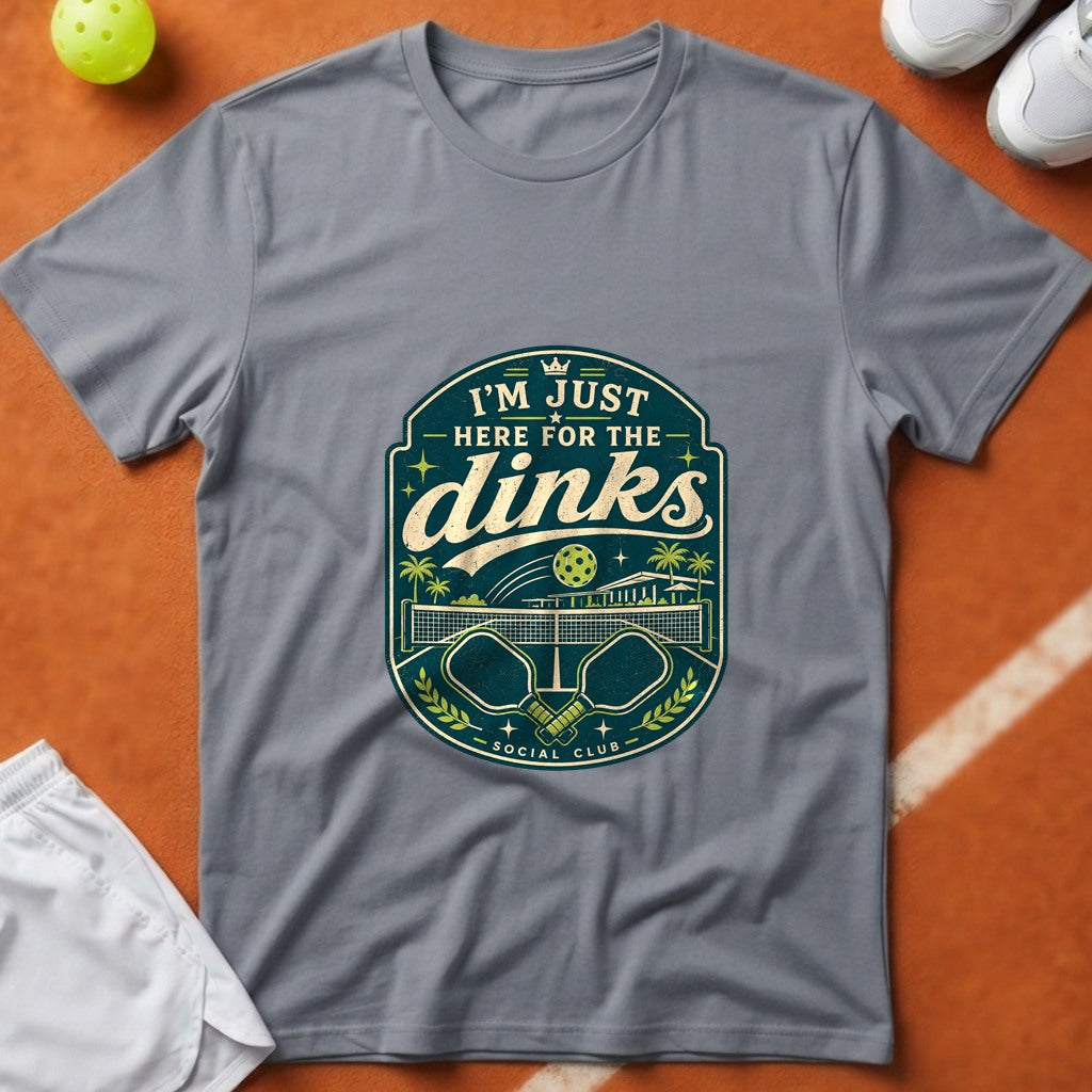 Here For The Dinks T-Shirt - Grey [20260819231818]