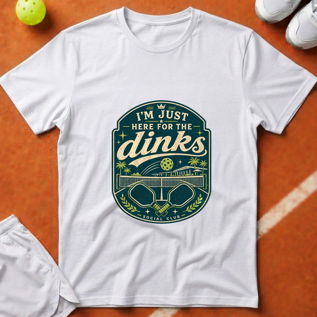Here For The Dinks T-Shirt - White [20260819231818]