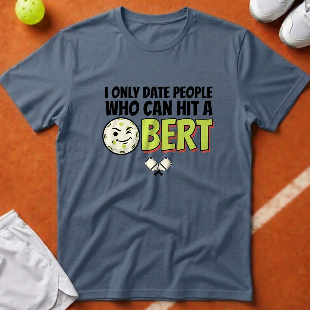 Hit A Bert Pickleball T-Shirt - Blue Jean [20260819223647]