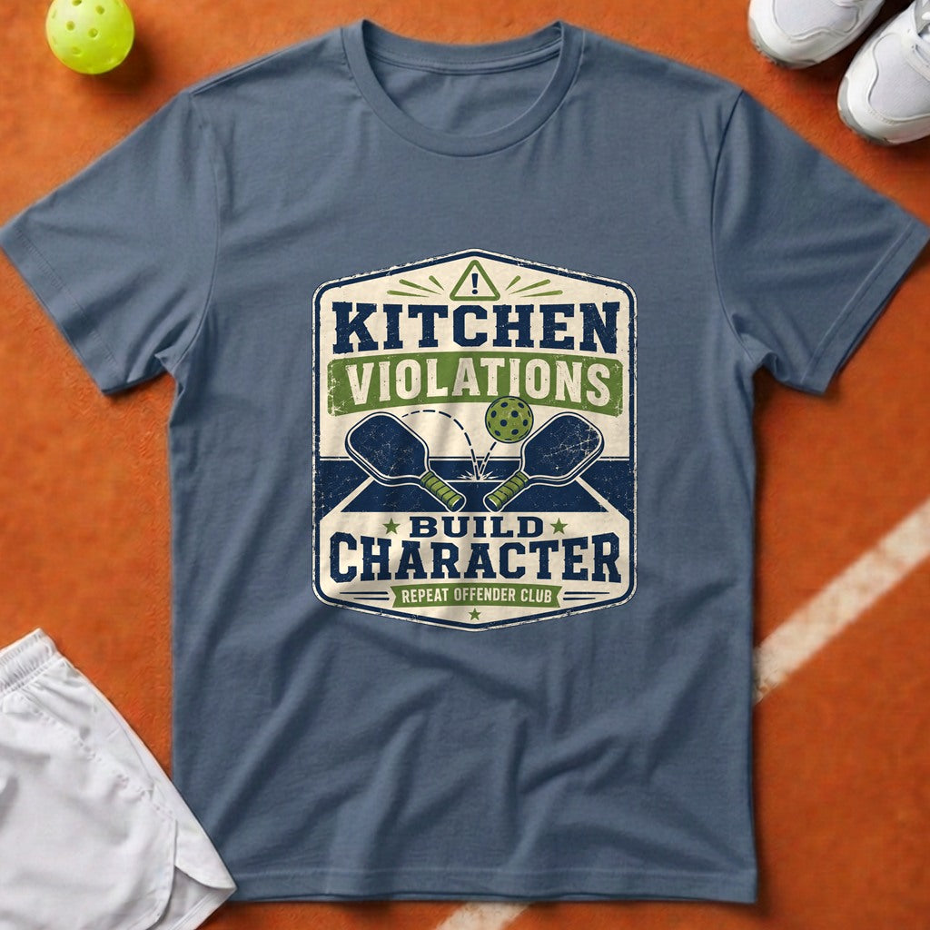 Kitchen Violations Build Character T-Shirt - Blue Jean [20260819231916]