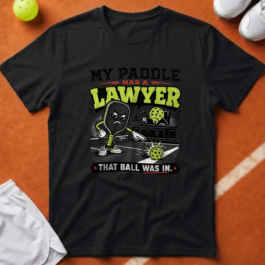 Paddle Has A Lawyer T-Shirt - Black [20260819223958]