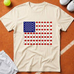 Patriotic Pickleball Flag T-Shirt - Ivory [20260819224031]