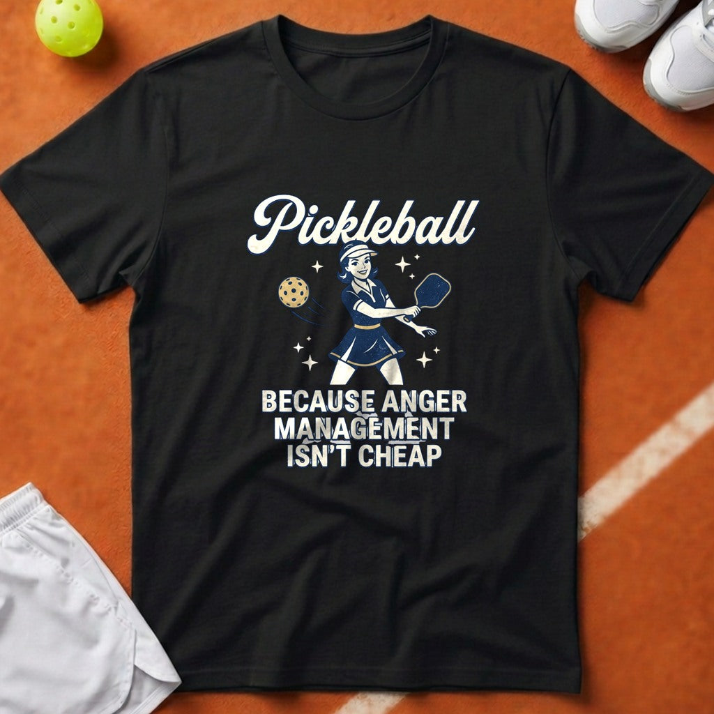 Pickleball Anger Management T-Shirt - Black [20260819224049]