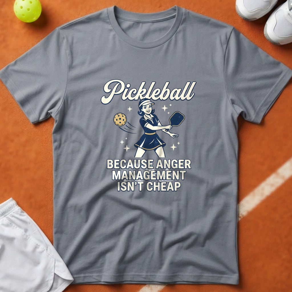 Pickleball Anger Management T-Shirt - Grey [20260819224049]