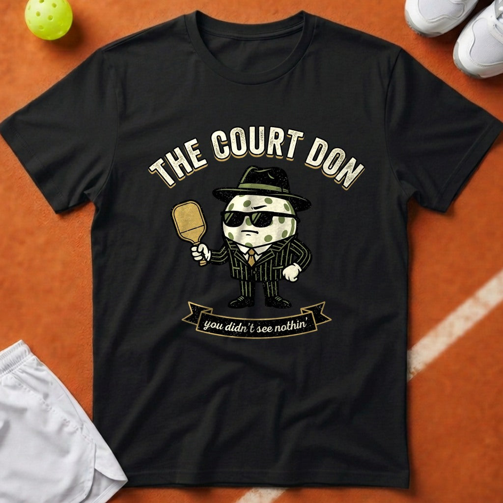 Pickleball Court Don T-Shirt - Black [20260819224120]