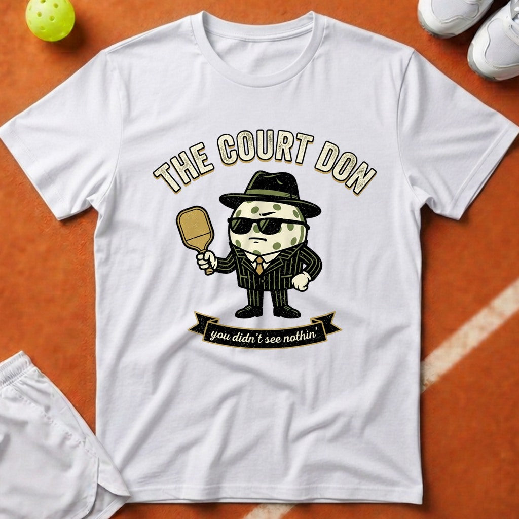 Pickleball Court Don T-Shirt - White [20260819224120]