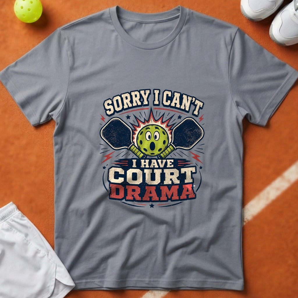Pickleball Court Drama T-Shirt - Grey [20260819231954]