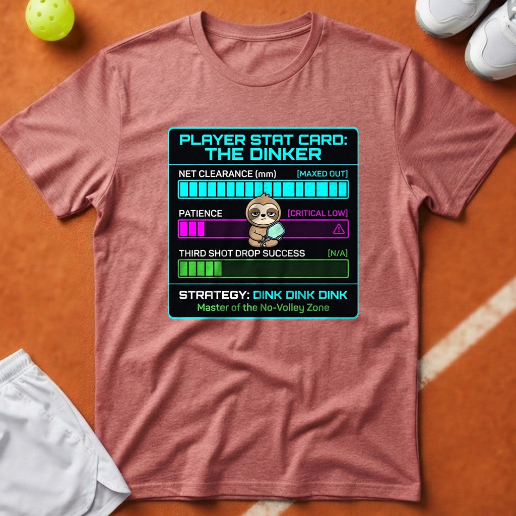Pickleball Dinker Stat Card T-Shirt - Watermelon [20260819232014]