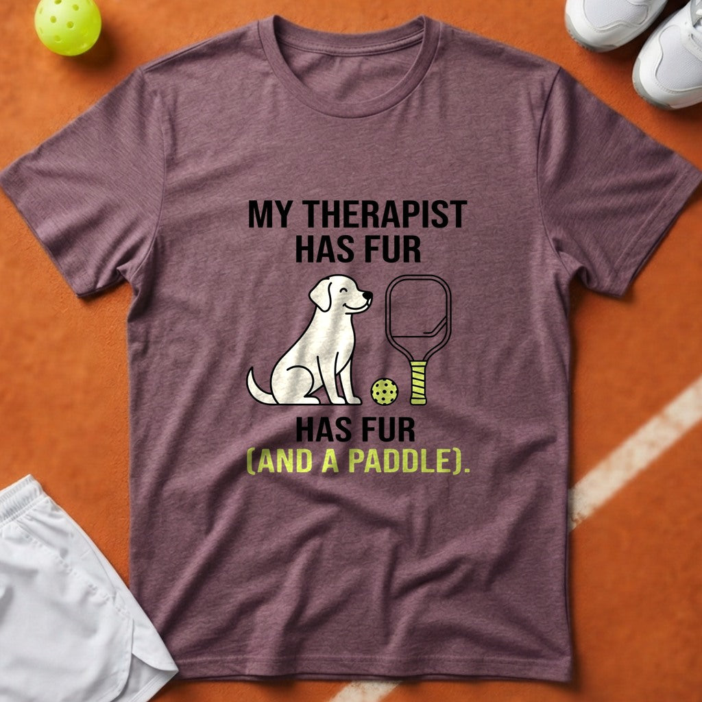 Pickleball Dog Therapist T-Shirt - Berry [20260819224155]