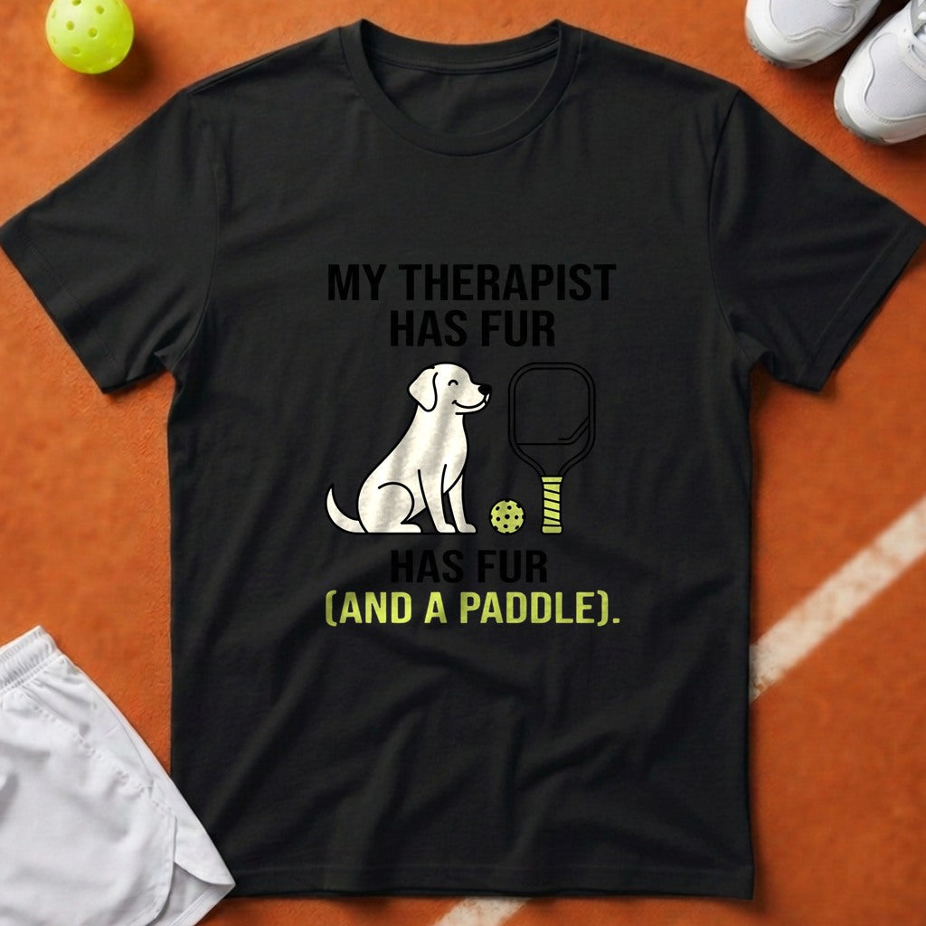 Pickleball Dog Therapist T-Shirt - Black [20260819224155]