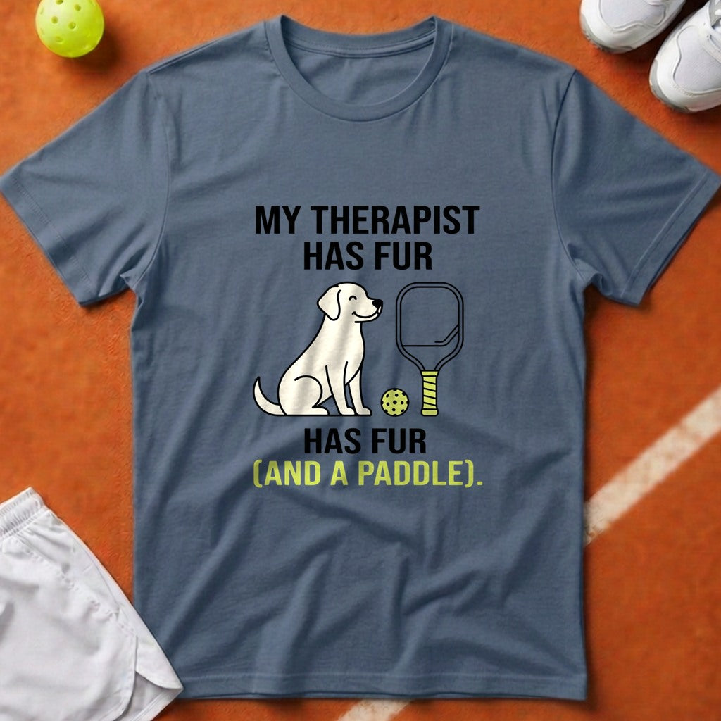 Pickleball Dog Therapist T-Shirt - Blue Jean [20260819224155]