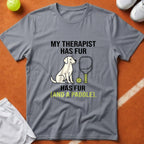 Pickleball Dog Therapist T-Shirt - Grey [20260819224155]