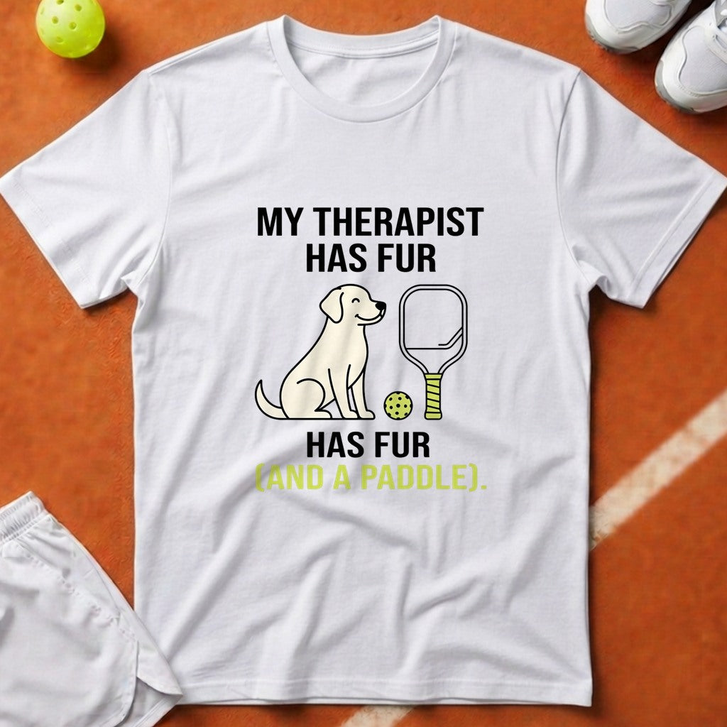 Pickleball Dog Therapist T-Shirt - White [20260819224155]
