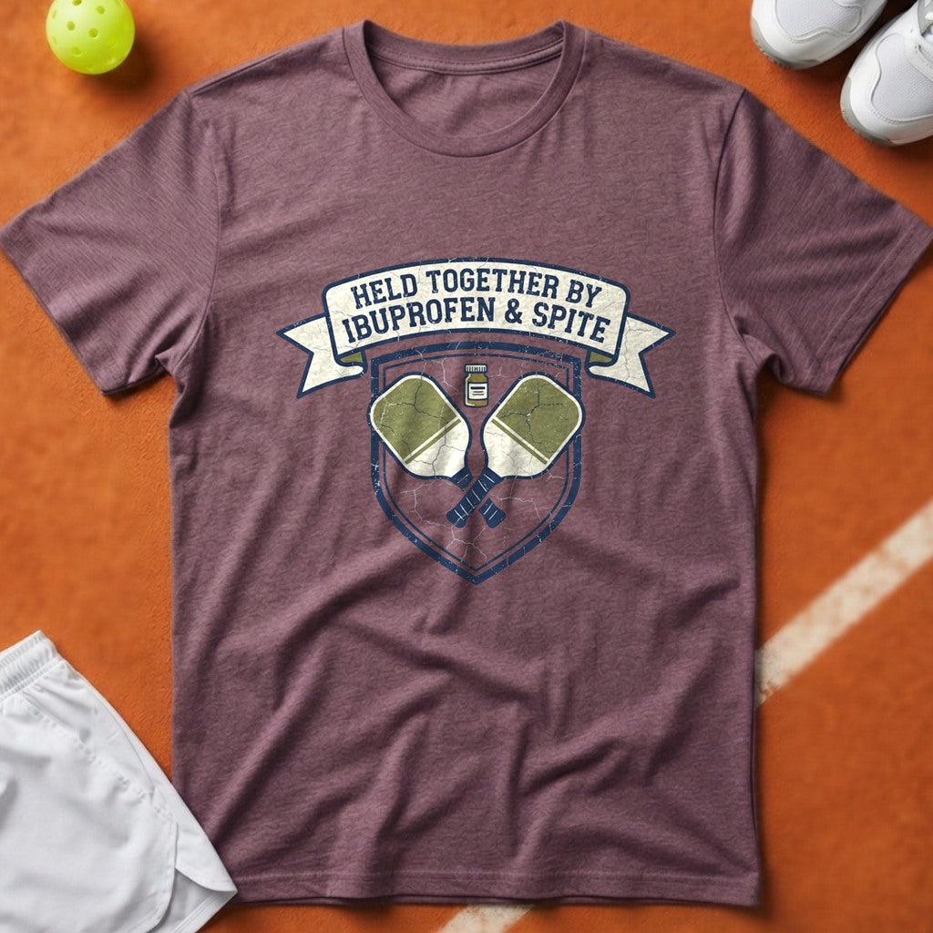 Pickleball Ibuprofen And Spite T-Shirt - Berry [20260819224214]